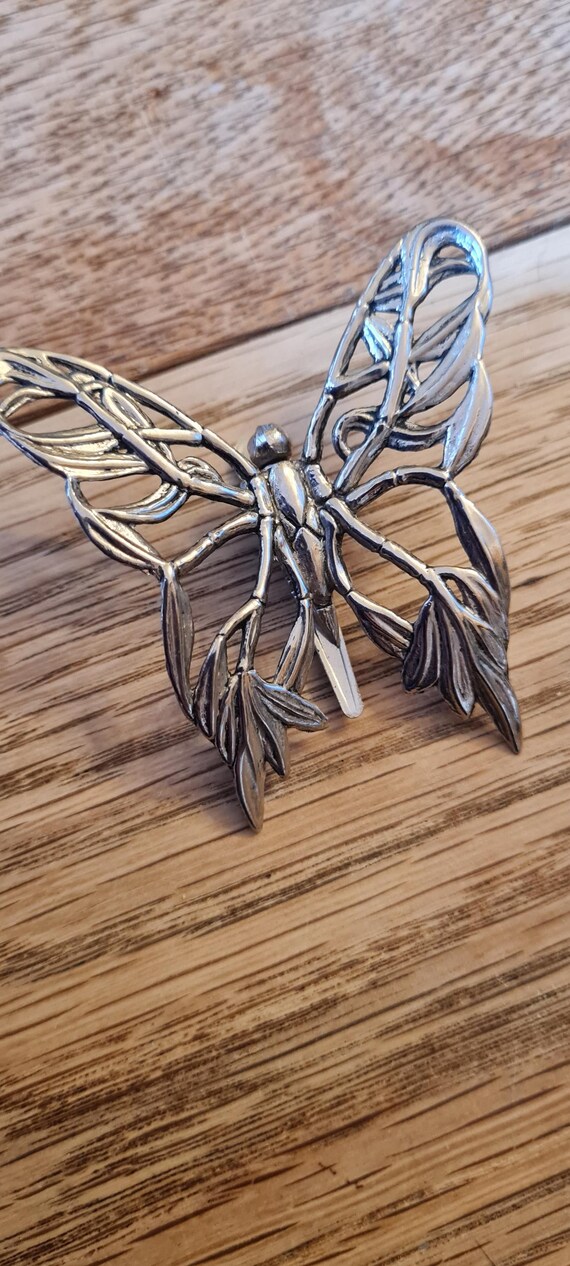 Vintage 1990s John Hardy Silver Butterfly Hair Scarf Clip - Etsy display picture 1