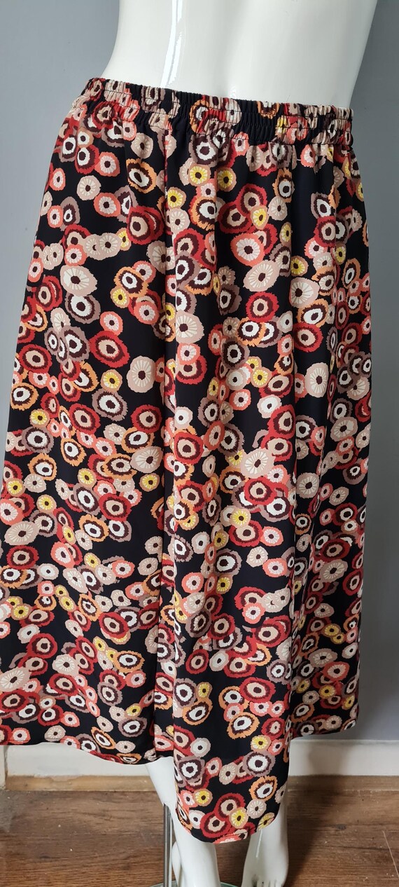 Jupe Midi Vintage Multicouleur - Taille Unique - Coton - Style A-line - État 10/10