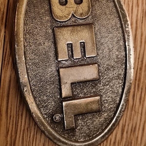 Genuine Original  Rare 1970s Brass Motorcycle  BELL belt Buckle