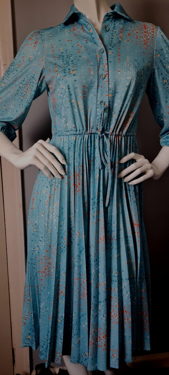 Genuine Vintage 1970s Polyester Pleated Dress Made in England - Etsy Israel