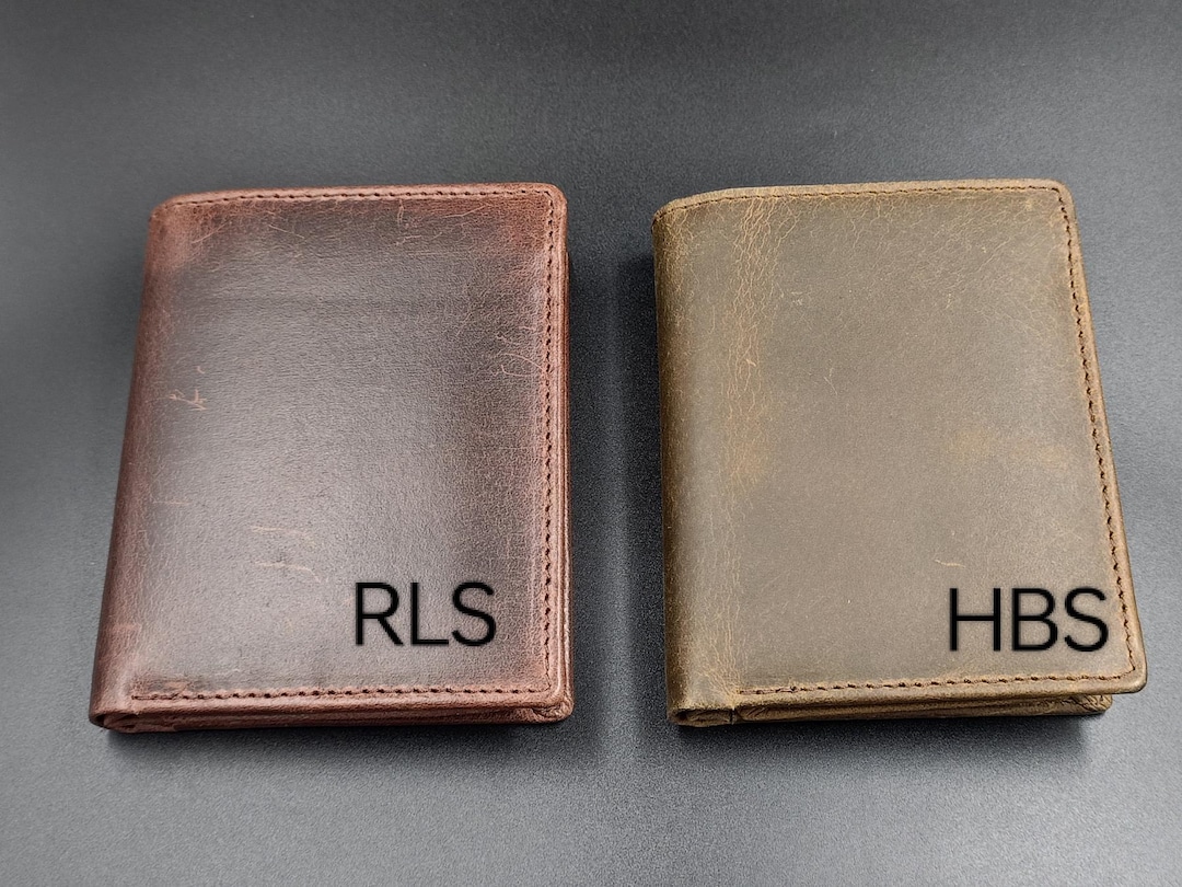 Monogram Leather Trifold Wallet, Personalized Gift for Men - Etsy
