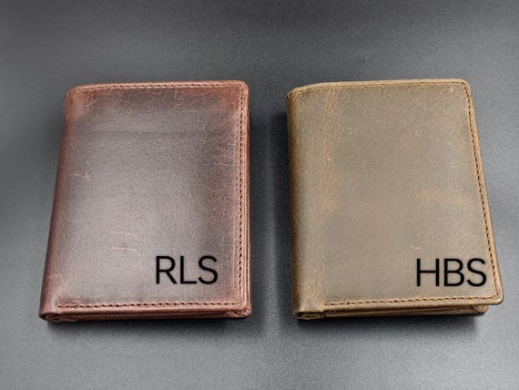 新品 Mame Monogram Trifold Leather Wallet Monogram Leather Trifold Wallet, Personalized Gift for Men - Etsy