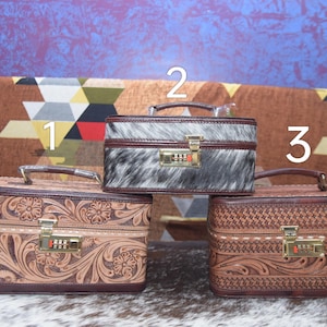 Jewelry Case, Large Jewellery Box, Leather Jewelry Box, Punchy, Tooled Leather Box, Western Jewelry Box, Western Travel
