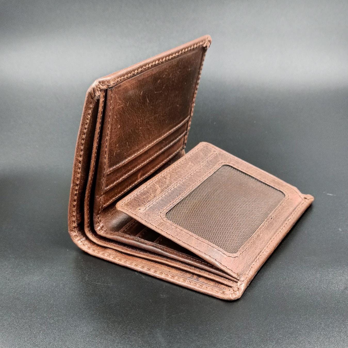 Monogram Leather Trifold Wallet, Personalized Gift for Men - Etsy