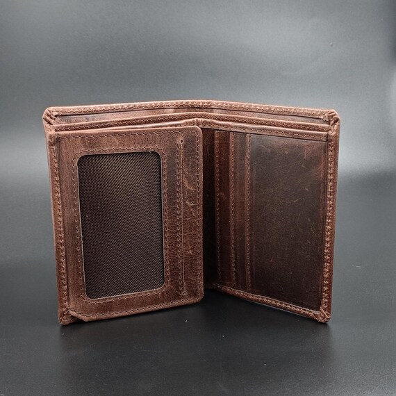 Monogram Leather Trifold Wallet, Personalized Gift for Men - Etsy