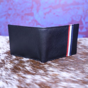 Cartera triple, cartera de cuero para hombre, cartera RFID, regalo de aniversario para él, para hombre, padre, papá, esposo, novio, cartera de cuero para hombre