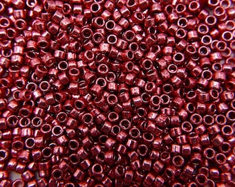 280 EUR/kg, seed beads, 10 g, glass seed beads, 10/0 (2.2-2.4 mm), red metallic #2278