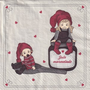3 tovaglioli di carta identici con Nisser Kinder, 33x33 #S32