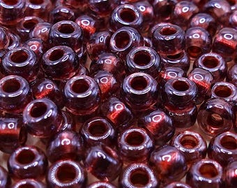290 EUR/kg, Miyuki, Miyuki Seed Beads, 10 g, Glass Seed Beads, Rocailles 6/0, Pearlized Amy-Burgundy, Col. 3804 #3115