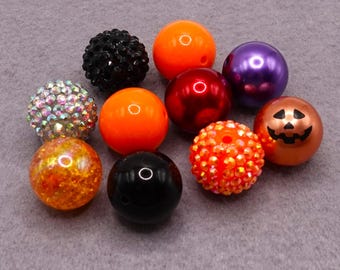 Bubblegum Beads, 20 mm, Acrylperlen, 10 Perlen, Bunt #1431