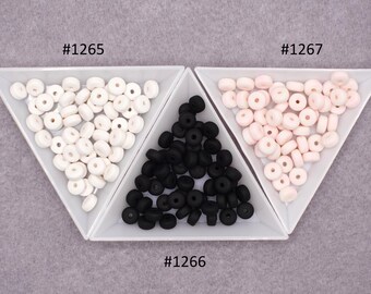 Polymer Clay Rondelle, 50 beads, color variations, 7 x 3.5 mm #1265 - #1267