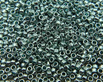 280 EUR/kg, Rocailles, 10 g, Glass Seed Beads, 10/0 (2.2-2.4 mm), Green Blue Metallic #2279