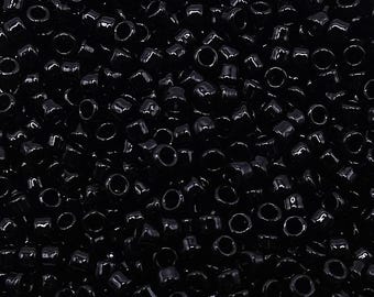 190 EUR/kg, Rocailles, 10 g, Glass Seed Beads, 10/0 (2,2-2,4 mm), Schwarz #2270