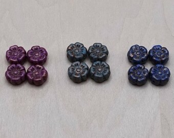 Czech Beads Mix, 12 Perlen,  Flower, Perlen Mix  #2375