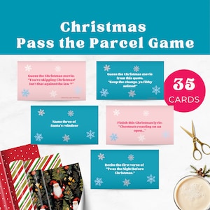 Pass the Present Groepsspel Kerst-, prijs- en pakketuitwisseling printbare kaarten, Family Office Party Games voor volwassenen kinderen INSTANT DOWNLOAD