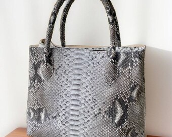shoulder bags faux snakeskin tote bag