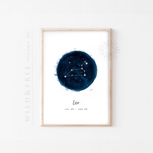 Leo zodiac art print
