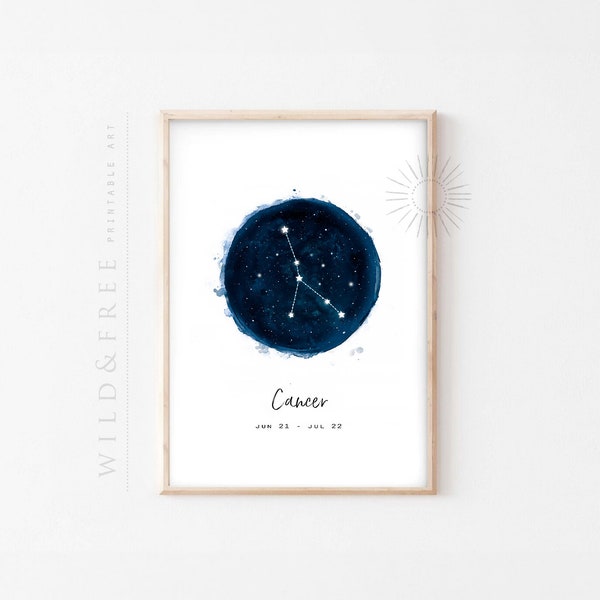 Cancer zodiac printable gift