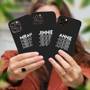 Custom iphone cases with embossed glossy case black silicone personalized phone case with name phone case for iphone SE, 11, 12, 13, 14, 15