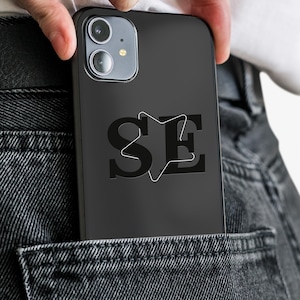 Custom iphone cases with embossed glossy case black silicone personalized phone case with name phone case for iphone SE, 11, 12, 13, 14, 15