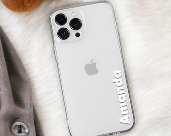 Personalized Clear Silicone iPhone Case with Name
