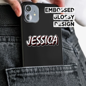Custom iphone cases with embossed glossy case black silicone personalized phone case with name phone case for iphone SE, 11, 12, 13, 14, 15