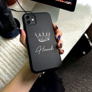 Personalized Phone Case Name Phone Case custom phone case black silicone case for iphone SE, 11, 12, 13, 14, 15 Pro Pro Max Case