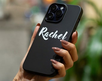 Personalized Embossed Glossy Name iPhone Case, Silicone Bumper