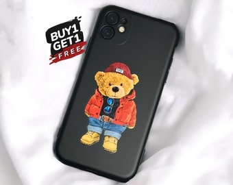 Cute Moschino Bear Bumper iPhone Case, for iPhone 15 Pro Max, 14