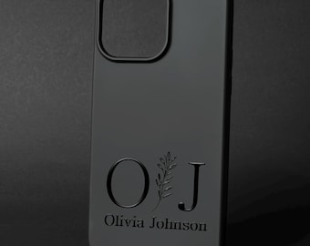Custom Logo iPhone Case: Personalized Black Silicone Phone Cover