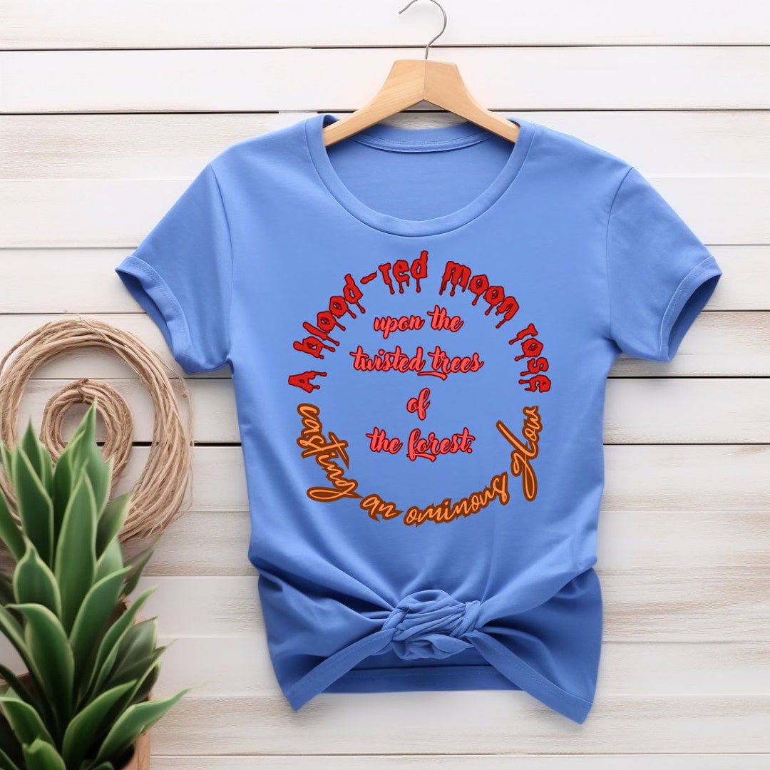 Bloodred Moon Rose Casting an Ominous Glow Upon the Twisted Etsy