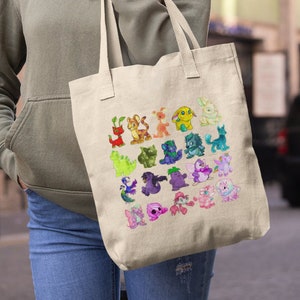 Neopets Regenbogen Baumwoll Canvas Einkaufstasche