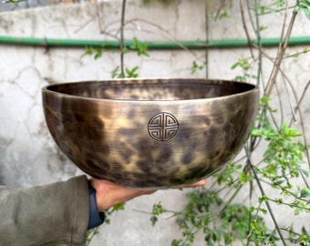 Cuencos tibetanos de luna llena con cojín y mazo para percusión. Ideales para la meditación, el yoga, la sanación sonora y el equilibrio de chakras.