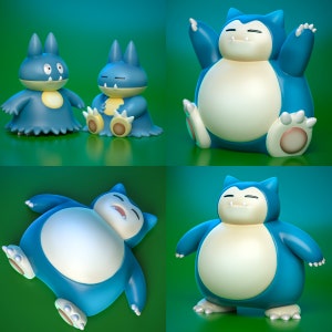 3D Model STL - Scaled Snorlax evolution line STL (Digital File)