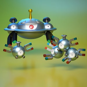 3D Model STL - Scaled Magnemite evolution line STL (Digital File)