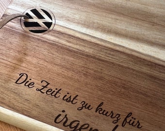 Bettchen, Holzbrettchen, Frühstücksbrettchen, Akazienholz, Personalisiert, Geschenk, Geburtstag, Geburtstagsgeschenke, Camping, VW