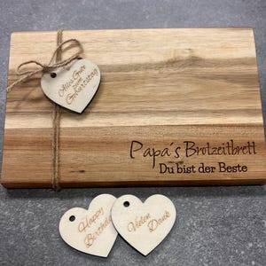 Board, wooden board, breakfast board, acacia wood, personalized, gift, birthday, birthday gifts, snack, dad, father