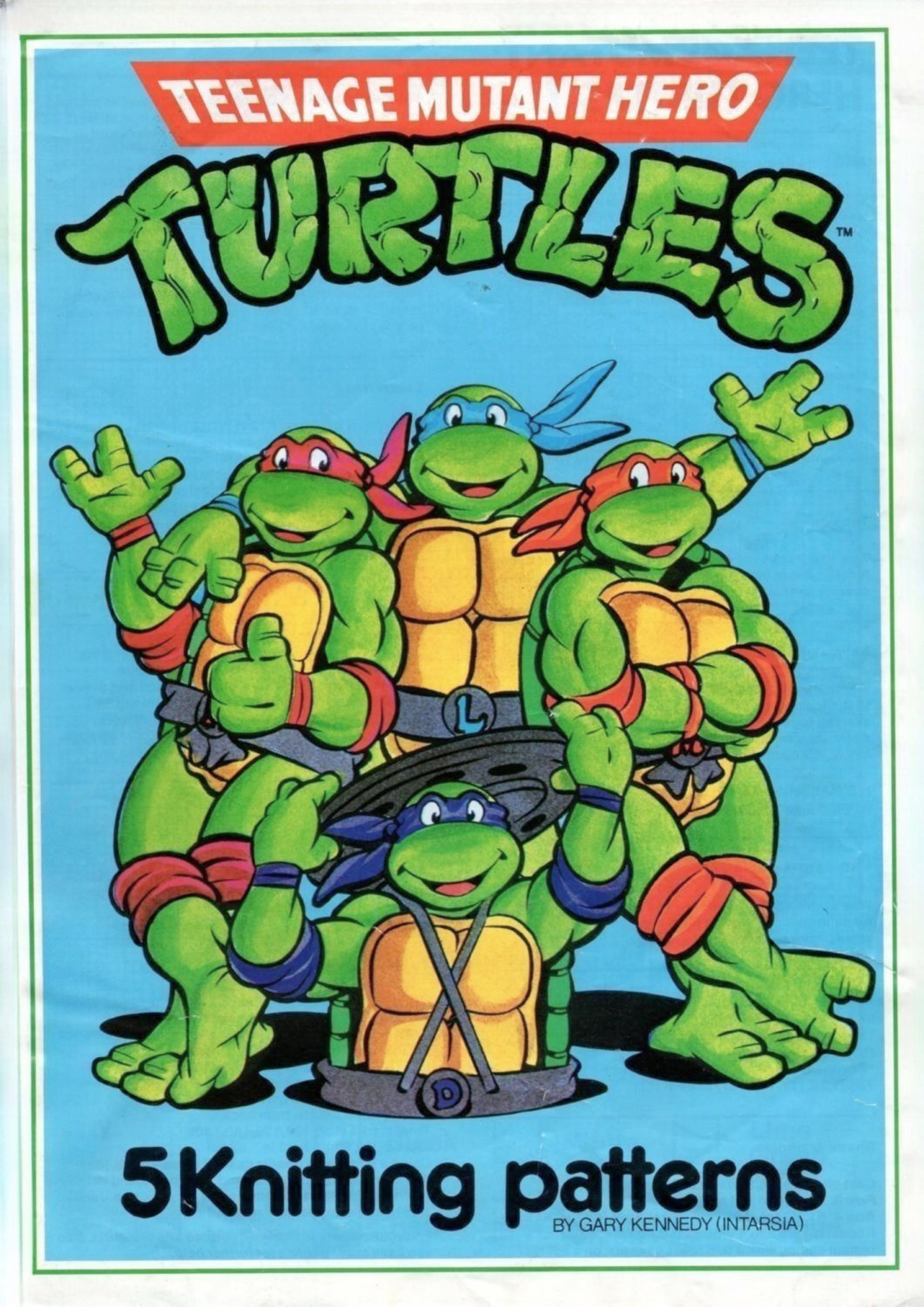 Vintage TMNT Ninja Turtles Knit Graphic Sweaters Kids Lot Of