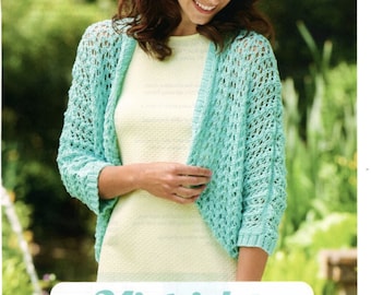 Ladies Lacy Spring/Summer Shrug Knitting Pattern DK Sizes 32/36-38/40" - 81/91cm-96/101cm - Digital Download