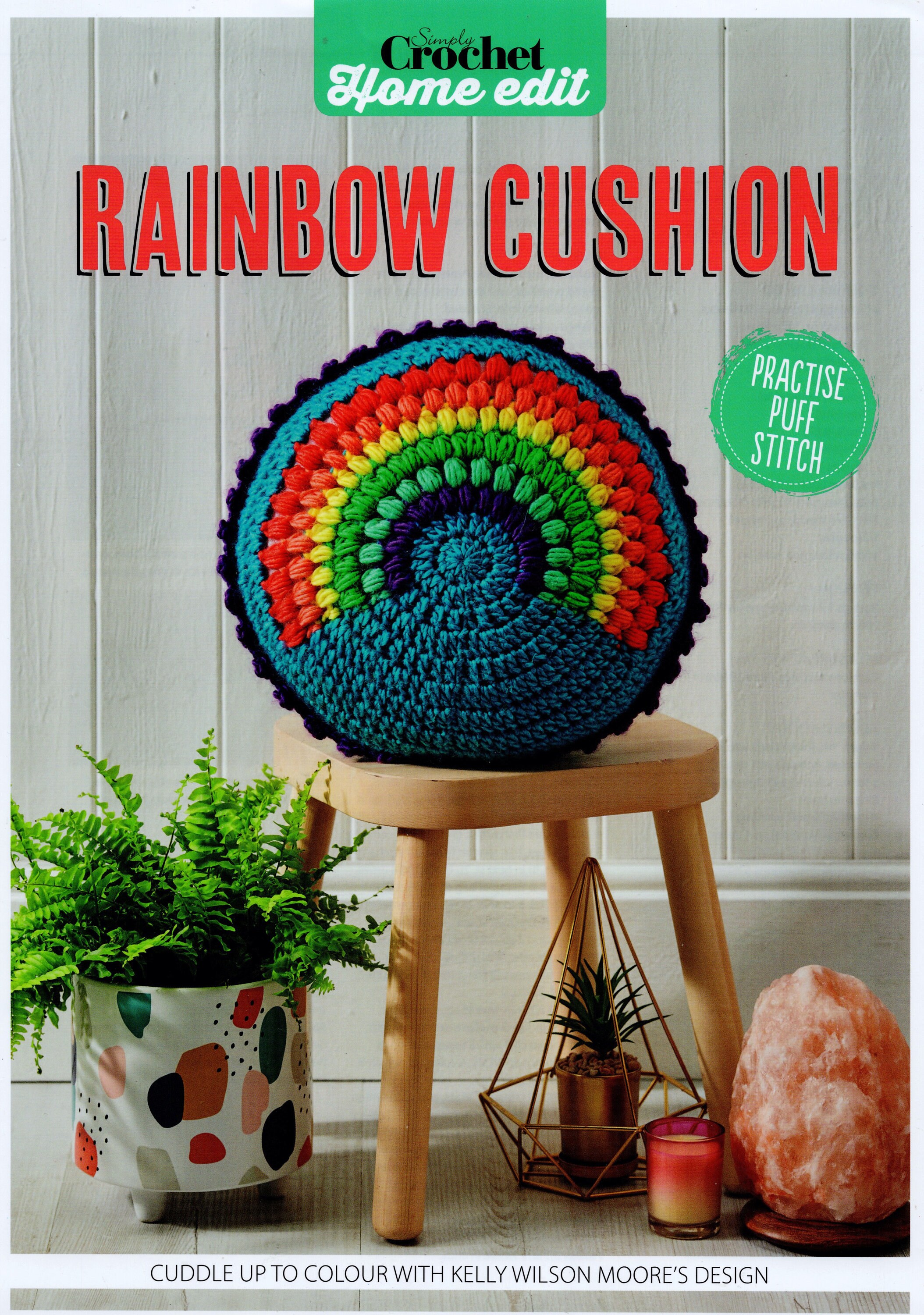 Rainbow Cushion Crochet Pattern - Digital Download