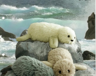Seal Pups Knitting Pattern Toy Knits Fur & DK - Digital Download