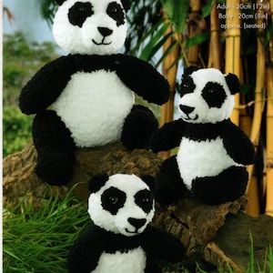 Panda Bears Knitting Pattern Childrens Toy Knits - Digital Download