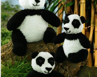 Panda Bears Knitting Pattern Childrens Toy Knits - Digital Download