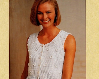 Ladies Crochet Waistcoat Pattern - Digital Download