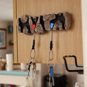 Handmade Rock Climbing Key Holder with Nut Keychains