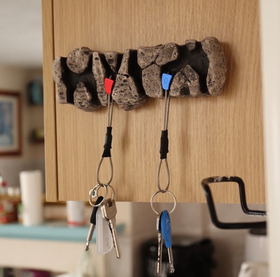 Handmade Rock Climbing Key Holder with Nut Keychains