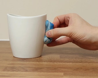 Tazza da arrampicata su roccia con manico personalizzato di Climbers Regalo per lui Il suo souvenir Regalo da esploratore di montagna Disponibile in blu bianco nero