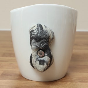 Tasse d'escalade avec anse personnalisée par grimpeurs, cadeau pour lui, cadeau souvenir d'explorateur de la montagne disponible en bleu blanc noir image 4