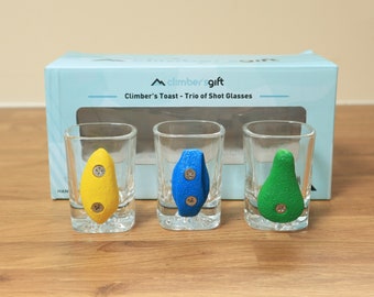 Climber’s Toast Assorted Trio of Shot Glasses