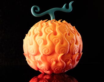 Mera Mera no Mi pintada a mano y otras - One Piece Devil Fruit Prop